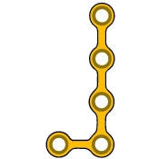 Titan-Platte 5-Loch L-Form