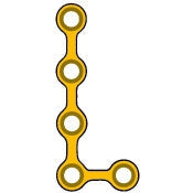 Titan-Platte 5-Loch L-Form