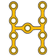 Titan-Platte 9-Loch H-Form