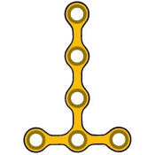 Titan-Platte 6-Loch T-Form