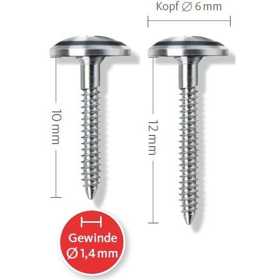 Rescue Schirmschraube®/ Umbrella® Kopf Ø 6 mm, Ø Gewinde 1,4 mm